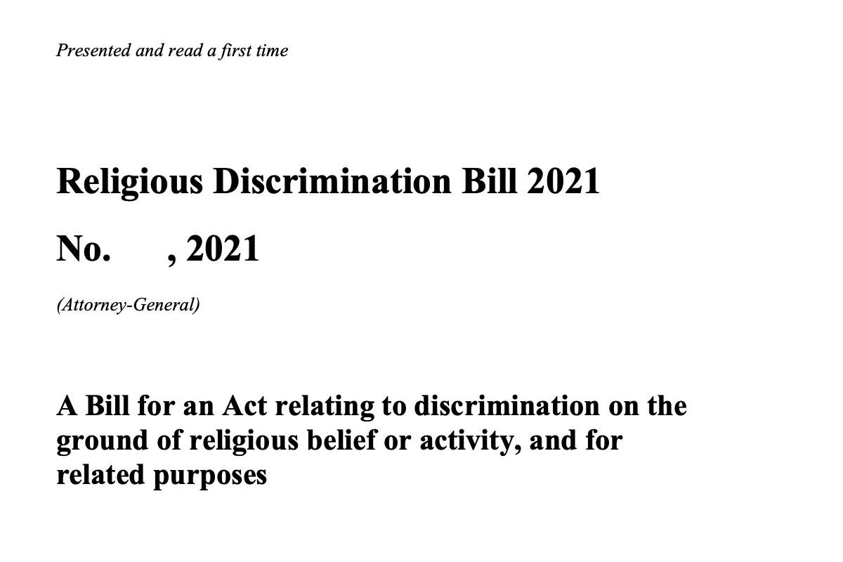 POLLING SHOWS STRONG SUPPORT FOR RELIGIOUS DISCRIMINATION BILL